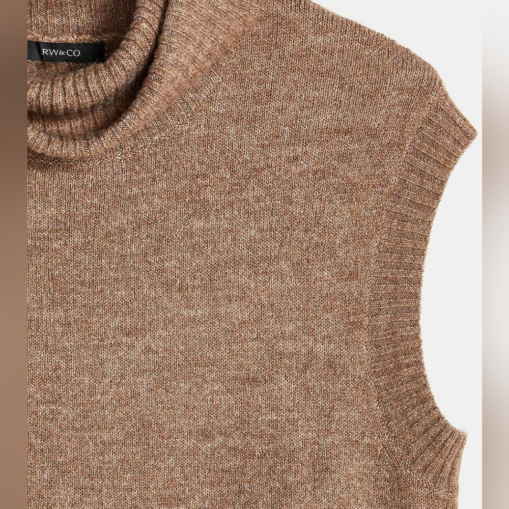 ๐ค RW&CO. Sleeveless Spongy Knit Midi Turtleneck Sweater Dress, M - Picture 11 of 11